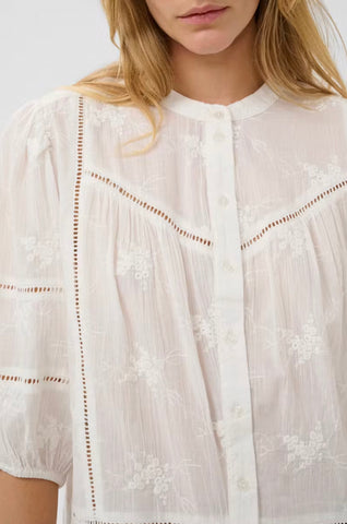 Soaked In Luxury SLEmbla Shirt-  Broken White