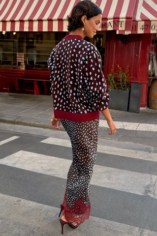 Never Fully Dressed Deer Cardigan - Chocolate