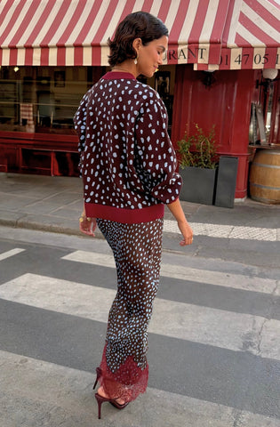 Never Fully Dressed Burgundy Deer Maeva Skirt
