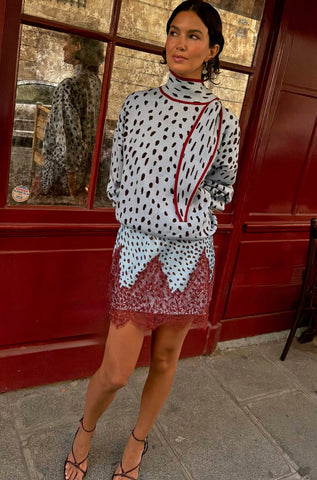 Never Fully Dressed Blue Deer Scarf Jumper