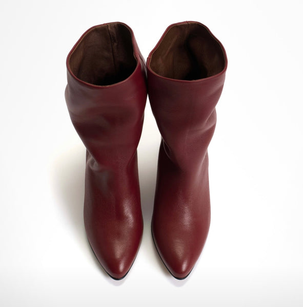 Anonymous Vully 50 Stiletto Soft Calf Boot - Pomegranate