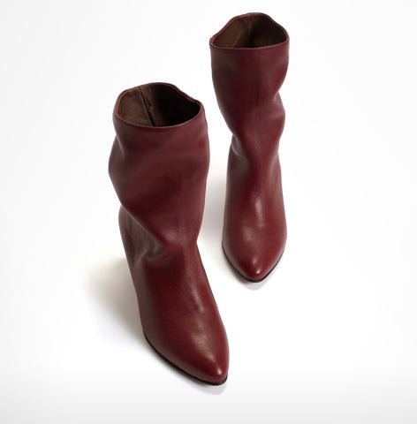 Anonymous Vully 50 Stiletto Soft Calf Boot - Pomegranate