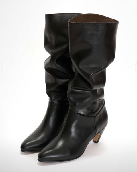 Anonymous Copenhagen Jasmina 50 Stiletto Leather Boots - Black