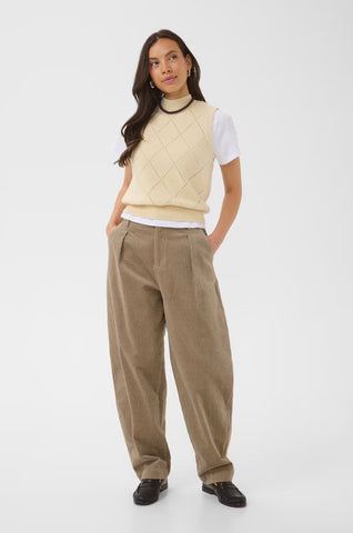 Saint Tropez TadettaSZ Cord Trousers - Weathered Teak
