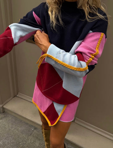 Never Fully Dressed Argyle Crew Neck Jumper