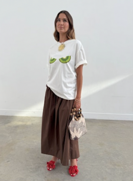 Never Fully Dressed Kiwi Boob T-Shirt