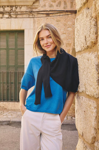 Saint Tropez MilaSZ Pullover -  Campanula Melange / Blue