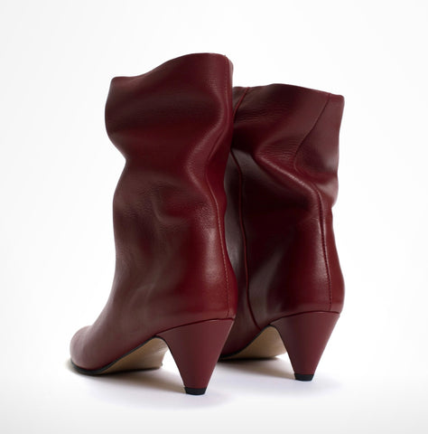 Anonymous Vully 50 Stiletto Soft Calf Boot - Pomegranate