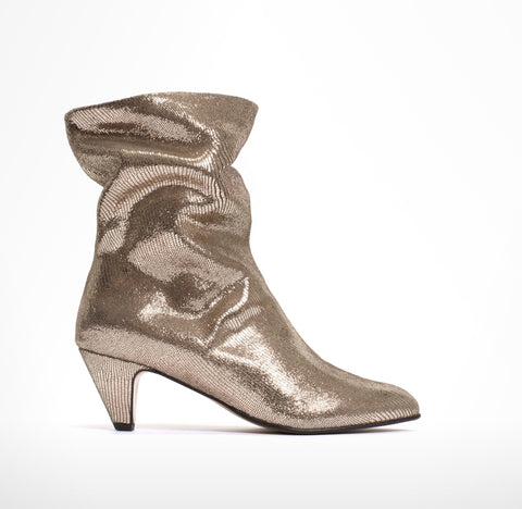 Anonymous Vully 50 Stiletto Soft Calf Boot - Lizard Metallic