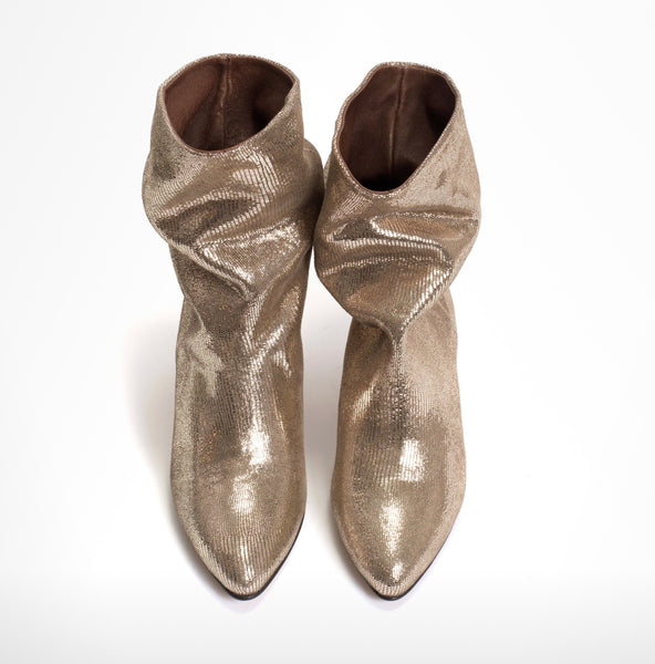 Anonymous Vully 50 Stiletto Soft Calf Boot - Lizard Metallic