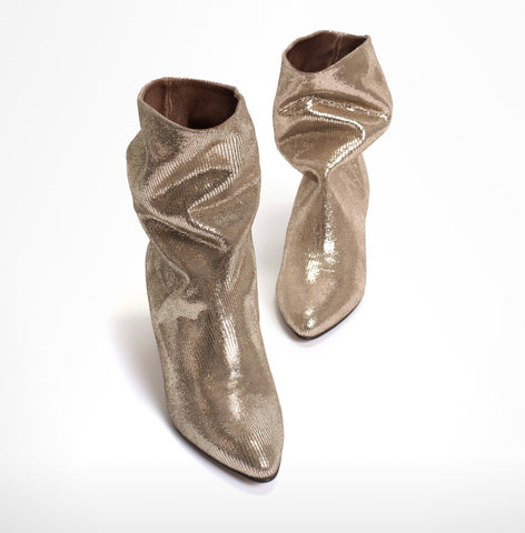 Anonymous Vully 50 Stiletto Soft Calf Boot - Lizard Metallic