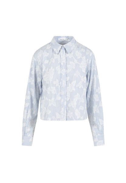Coster Copenhagen Shirt with Flower Detail - Blue