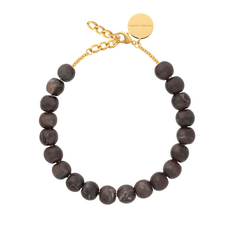 Vanessa Baroni Small Beads Necklace - Dark Brown Marble