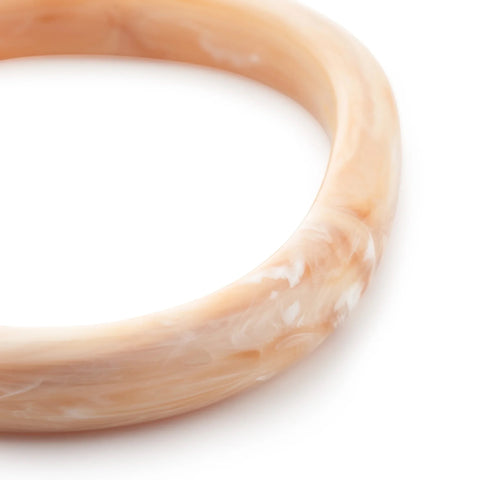 Vanessa Baroni Soft Edge Bangle - Creme Brûlée Marble