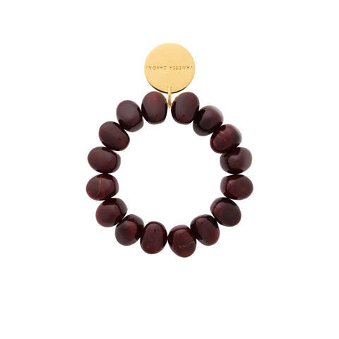Vanessa Baroni Stone Flex Bracelet - Bordeaux Marble