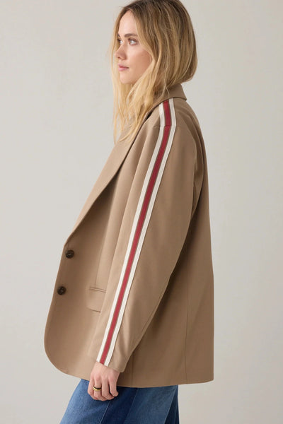 Summum Blazer with Tape Side Stripe - Camel