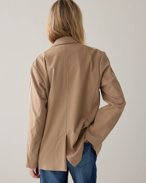 Summum Blazer with Tape Side Stripe - Camel