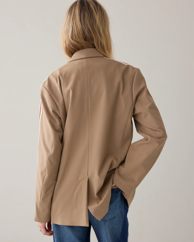 Summum Blazer with Tape Side Stripe - Camel