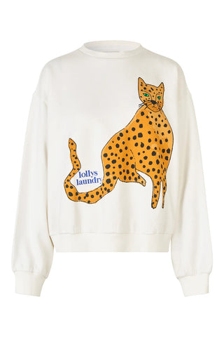 Lollys Laundry SydneyLL Leopard Sweatshirt - White