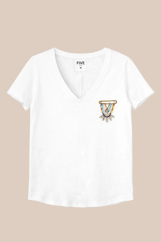 FIVE Paris Pin T-Shirt - White