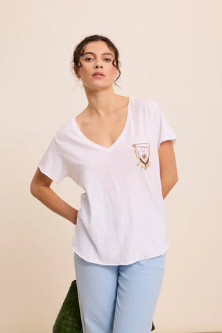 FIVE Paris Pin T-Shirt - White