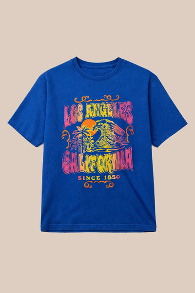 FIVE Paris Los Angeles T-Shirt - Wave Blue
