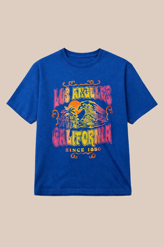 FIVE Paris Los Angeles T-Shirt - Wave Blue