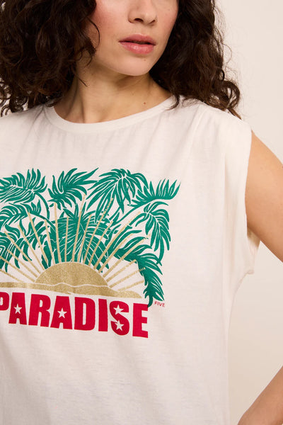 FIVE Paris Paradise T-Shirt - Off White