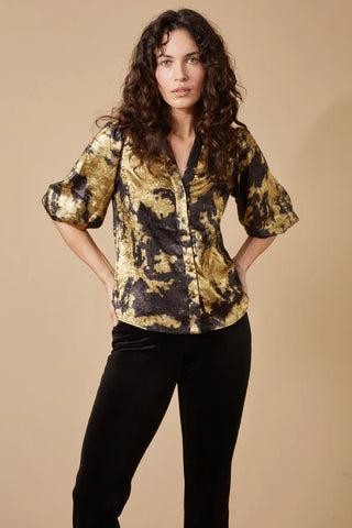 Traffic People Charlie Shirt - Black & Gold