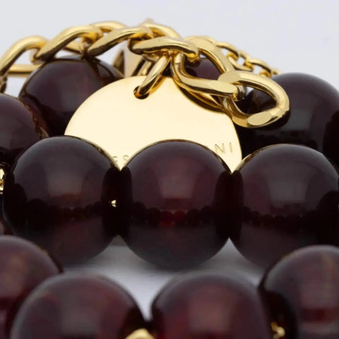 Vanessa Baroni Small Beads Necklace - Bordeaux Marble