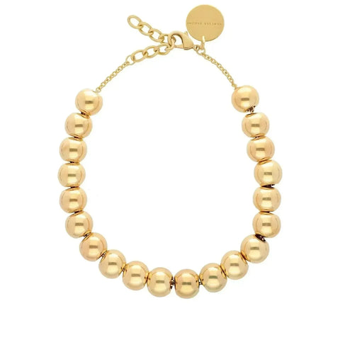 Vanessa Baroni Small Beaded Gold Necklace