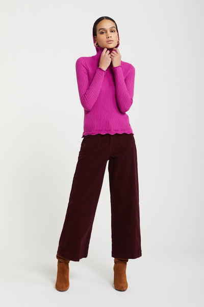 Ottod'Ame Baby Cord Crop Trousers - Barolo