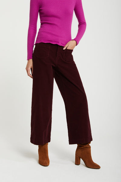 Ottod'Ame Baby Cord Crop Trousers - Barolo