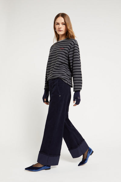 Ottod'Ame Cotton Corduroy Jeans - Night blue