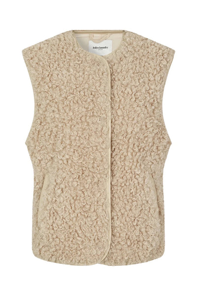 Lollys Laundry VadaLL Faux Sleeveless Vest - Sand