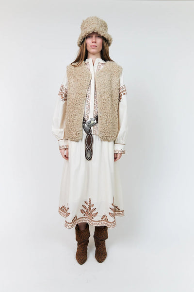 Lollys Laundry VadaLL Faux Sleeveless Vest - Sand