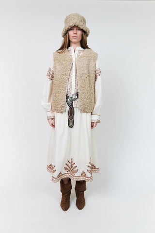 Lollys Laundry VadaLL Faux Sleeveless Vest - Sand
