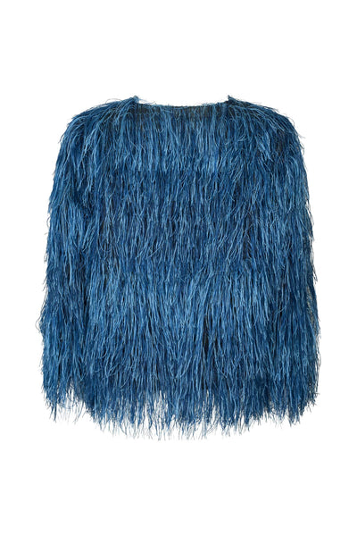 Rabens Saloner Safi Plume Blouse - Blue