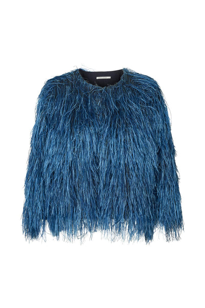 Rabens Saloner Safi Plume Blouse - Blue