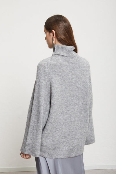 Ottod'ame Alpaca And Wool Blend Sweater - Grey