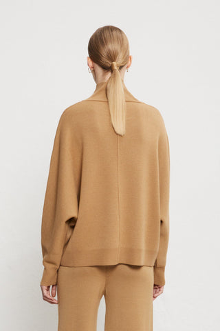 Ottod'ame Wool Blend Turtle Neck Jumper - Camel