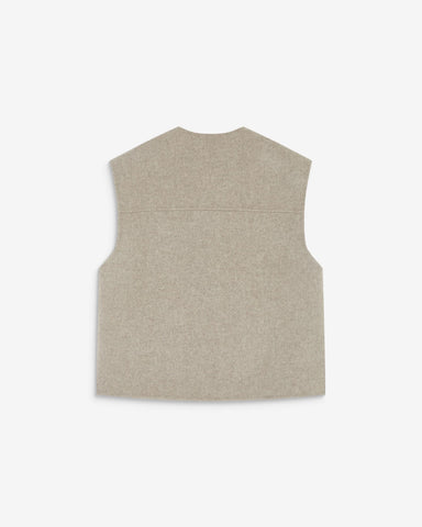 Grace & Mila Adagio Oversized Sleeveless Jacket - Sable