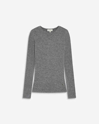 Grace & Mila Alkias Second Skin Long Sleeve Crew Neck Top - Grey