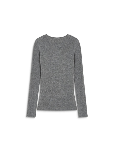 Grace & Mila Alkias Second Skin Long Sleeve Crew Neck Top - Grey