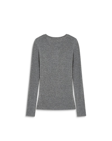 Grace & Mila Alkias Second Skin Long Sleeve Crew Neck Top - Grey