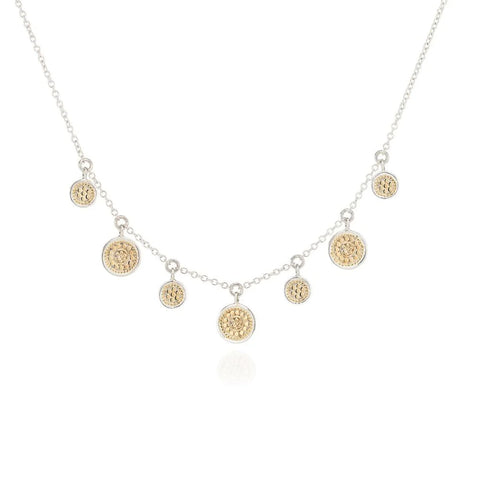 Anna Beck Mini disc Charm Necklace - Gold & Silver