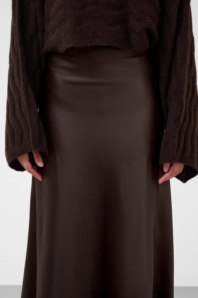 Soaked In Luxury SLAnna Skirt - Ganache Brown