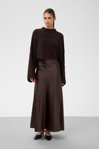 Soaked In Luxury SLAnna Skirt - Ganache Brown
