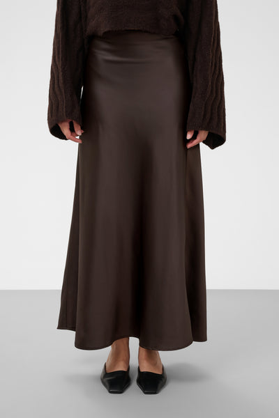 Soaked In Luxury SLAnna Skirt - Ganache Brown