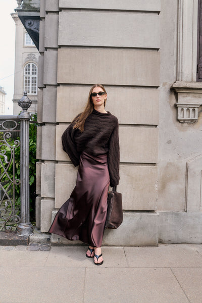 Soaked In Luxury SLAnna Skirt - Ganache Brown